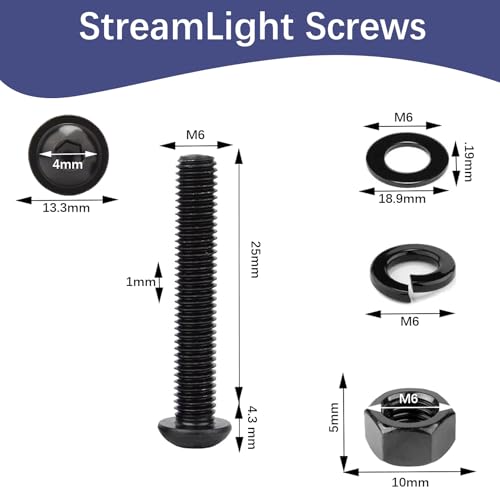 20 PCS M6*25 Cup Head Nuts and Bolts, Hex Head Bolt, Furniture Spare Parts, Crib Bolts Replacement Kit, Fully Threaded, Black Oxide Furniture Screws Connector for Chair Furniture Cots Beds - size: M6*25