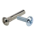 25 Pack Multipurpose Furniture Screws Cabinet Panel Connector Binding Barrels, 27mm (1-1/16") Sleeve with 16mm (5/8") Universal Head Inter Screws, M4 Bolts