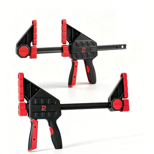 2-Pack 600lbs Clamping Force Bar Clamps For Woodworking，6 Inch Wood Clamp, Four Times Clamping Force of Standard Products, One Hand Heavy Duty Bar Clamps, Quick Grip Clamps for Carpentry - size: 6 INCH