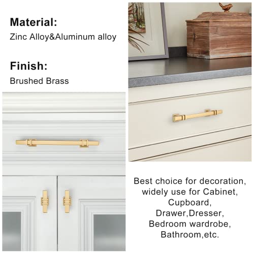 10 Pack 3-3/4 Inch Brushed Gold Pulls Kitchen Cabinet Handles Gold Pulls for Dresser Drawers Kitchen Cabinet Hardware - color: Matte Gold, size: 3-3/4 inch (96mm) Hole Center Pull