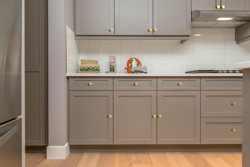 Goo-Ki 6 Pack Champagne Bronze Drawer Knobs Zinc Alloy Cabinet Hardware - Modern Simple Bar Cabinet Knobs Single Hole/Screw Kitchen Cabinet Pulls Solid Dresser Handles - color: Champagne Bronze, size: 1.2 Inches