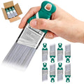 9 Pack 2" Angled Paint Brush Set, Synthetic Bristles, Rubber Short Handle - size: 2 Inch Angled, 9 Pack
