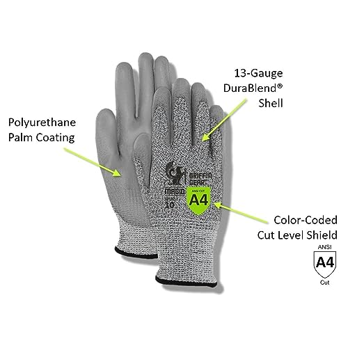 MAGID Griffin Gear ANSI A4 Sandy Nitrile Coated Work Gloves - color: Polyurethane Coating, size: 7/S, style: 48 Pair