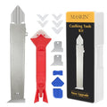 Caulking Tool-Caulk Remover Tool Kit,Grout Removal Tool,Silicone Bathroom Caulk Finishing Tool with Stainless Steel Scraper and Metal Handle for Bathroom,Kitchen,Bathtub,Sink Joint,Window
