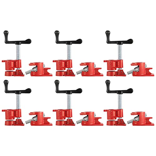 6 Pack 3/4" Wood Gluing Pipe Clamp Set, Pipe Clamps for Woodworking - style: 6 Pack, 3/4"