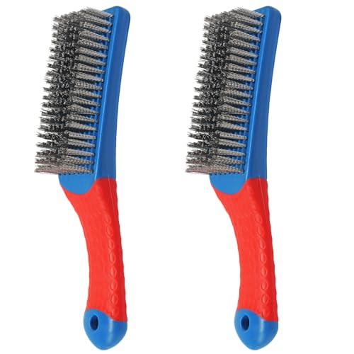 Zorfeter 2 PCS Heavy Duty Wire Brushes, for Cleaning/Metal Rust Removal