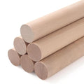 ALBO 1" x 24" Wooden Dowel Rods Set - 5 Pack Birch Natural Heavy Duty Hardwood Craft Sticks Furniture Woodworking Smooth Sanded Finish Railings Supports Decor Crafts Bulk Professional Pack - size: 1" x 24" 5 Pcs