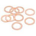 MECCANIXITY 9Pcs Flat Washer, M16 Copper Washers Copper Sealing Ring Crush Washer Kit Assortment, 16mm ID, 22mm OD, 1.5mm Thick for Bolts Screws Machinery Repair - size: 16mmx22mmx1.5mm