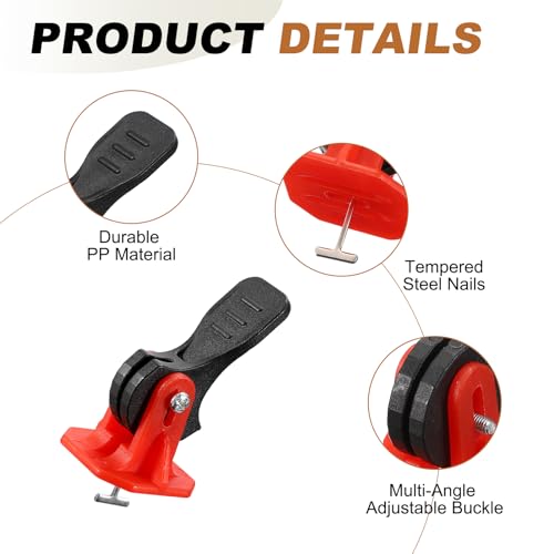 uxcell Tile Leveling Kit 200 Pcs Reusable Leveler +200 Pcs Replaceable Steel T-Pin Tile Leveling System Fit 1.5mm for Wall & Floor, Red - color: Red, size: 1.5mm