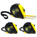 Bullseye Tape Measure 12 Ft - Small Retractable, Yellow, 3 Pack - color: Yellow