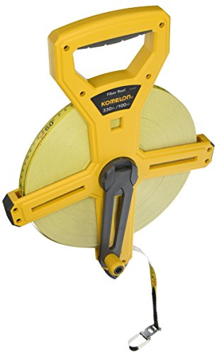 Komelon 66330IM Open Reel Fiberglass Tape Measure, 330-Feet, Hi-Viz Yellow - size: 100.6 m