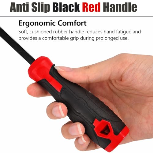 Heavy Duty Upholstery Staple Remover Puller Tool, Black Red - color: Black Red