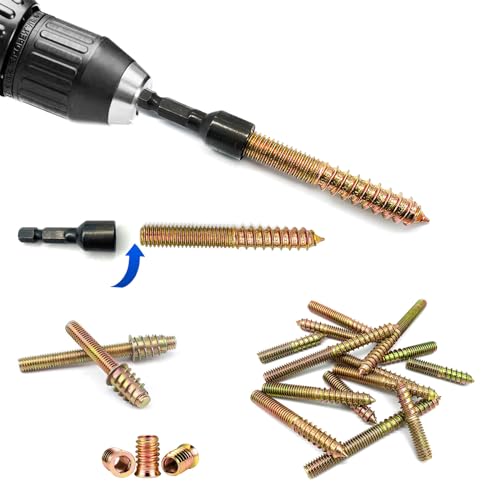 3/8"-16 Hanger Bolt Driver Double Headed Wood Screws Fully All Threaded Rod Threaded Insert Hexagon Head Drill Driver Bits - size: Driver 3/8-16"-1pcs