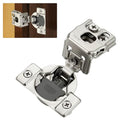 Satin Nickel Cabinet Hinges 1-1/2 Inch Overlay 10 Pack(5 Pairs) | Stainless Steel Build, Soft Close Concealed Hinge, 3D Self-Closing Adjustment, Face Frame Door Fit, Kitchen Cabinets - size: 1-5/16 inch Overlay