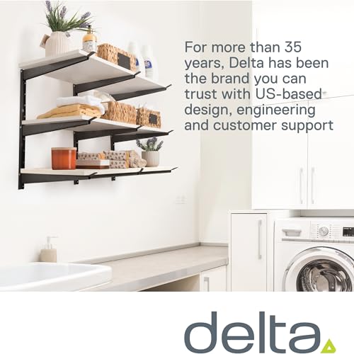 Delta Heavy Duty Lumber Storage Rack Cycle, Holds Up to 720 lbs - 3-Tier Wide Wood Storage Rack with Fully Adjustable Arms - Steel Construction Storage Solution for Garage, Basement & Pantry - style: 16" Gray Wide 3-Tier Heavy Duty Rack