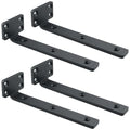 Mooche 4Pack Floating Shelf Brackets, Heavy Duty L Brackets Wall Mounted - color: Balck, size: 5.92*1.42 Inch