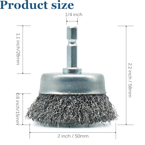 5-Pack 2-inch Wire Cup Brush Set for Drill - style: 2-inch Cup Brush - 5 Piece