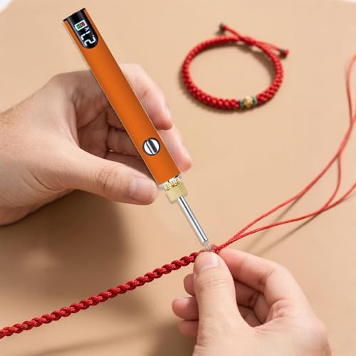 Wlizyzfhy Rechargeable Thread Burner kit，Tool Burning Pen(orange) - color: Orange