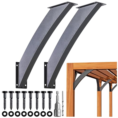 Heavy Duty 45 Degree Angle Support Bracket 2"×4" (Actual: 1.5"×3.2") Wood Beam Support Hardware Degree Post Bracket for Gazebos Pagola Porches 2Pcs - size: 2"×4"