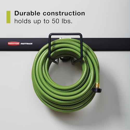 Rubbermaid Garage FastTrack Hose Hook Satin Nickel Wall Mounted Storage System Holds up to 50 pounds for Home/Garage - style: Hose Hook