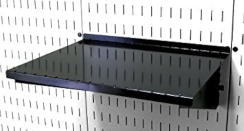 Wall Control Shelf 12in Deep Pegboard Shelf Assembly Pegboard and Slotted Tool Board - Black - color: Black