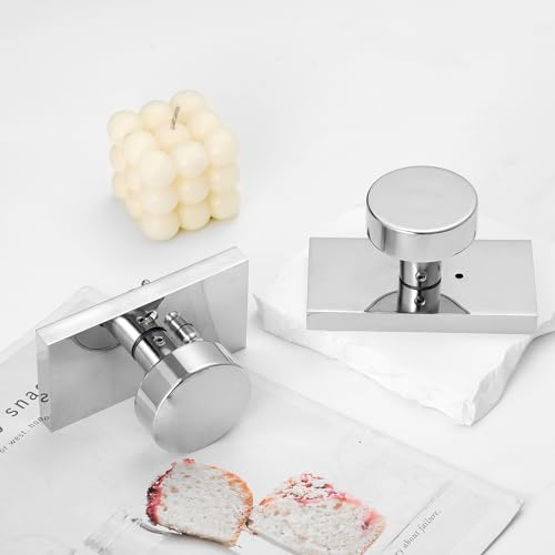 Polished Chrome Door Knobs Privacy Door Knobs Interior with Lock - color: Polished Chrome