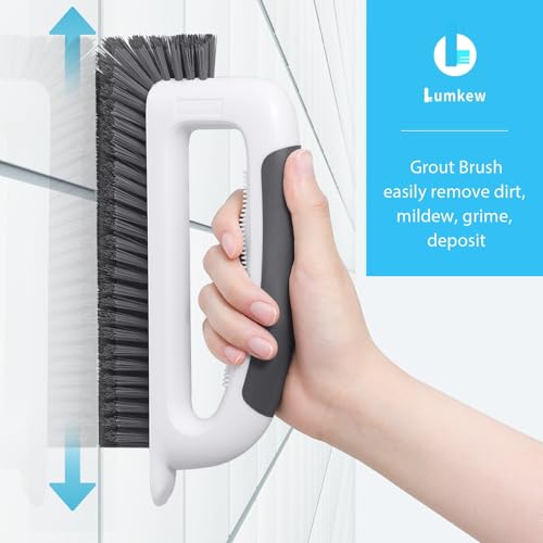 Lumkew Grout Cleaning Brush Cleaner for Floors Tile, Black, 1 Pcs - color: Black