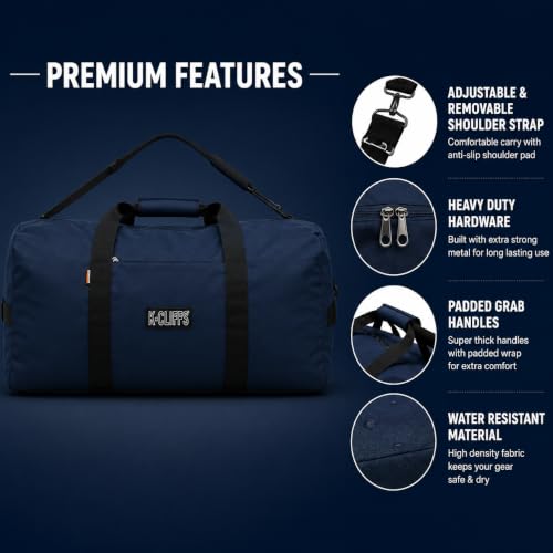 Heavy Duty Cargo Duffel Large Sport Gear Drum Set Equipment Hardware Travel Bag Rooftop Rack Bag - color: Navy, size: 36" x 17" x 17"