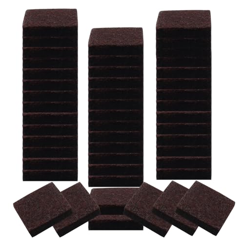 48 Pcs 1"/25mm Square Felt Furniture Pads, 5mm Thick, Brown - size: 1 inch
