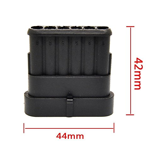 MUYI 10 Kits 6 Pin Way Electrical Connectors for 20-16 AWG Wire Cable 10A - style: 6pin connector(10 sets)