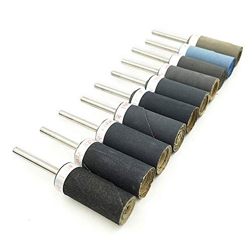 10 Pcs Sanding Drums Sleeves Sandpaper Bar Sander Accessories Rotary Kit Polishing Burr Stick Roller Sanding Tool 1000 Grits