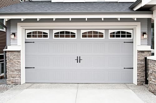 Household Essentials Black Hinge IT Premium Carriage House Lever Handle & Hinge 6 Piece Garage Door Magnet - size: Pack of 1, style: Premium Hinges with Lever