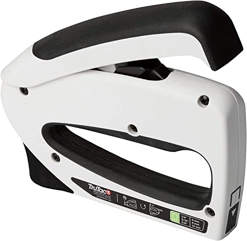 Arrow TT21 TruTac Forward Action Staple Gun, Manual Push Stapler for Upholstery, Crafts, Decorating, and Repairs, Fits JT21 Thin Wire Staples | Staple-Viewing Window, Bottom-Load Magazine, Fits JT21 1/4", 5/16" & 3/8" Staples, For Upholstery, Crafts, Deco