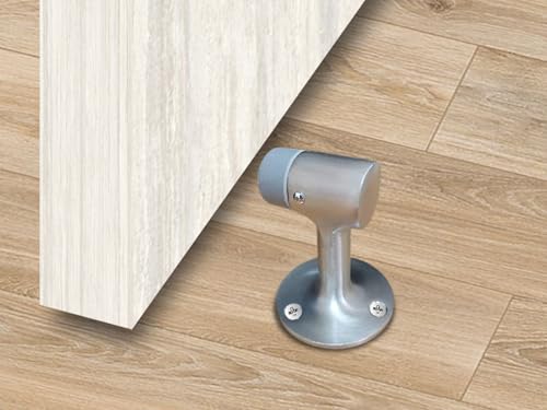 QCAA Solid Brass Door Stop, 3" Height, Satin NKL, 1 Pack, Made in Taiwan - color: Satin NKL, size: 1 Pack