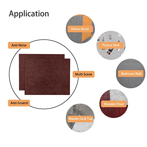 8 MM Thick Felt Furniture Pads (2 Pack), 15’’ x 12’’ Brown Felt Pads for Furniture, Cuttable Felt Furniture Pads for Hardwood Floors, Thick Felt Sheets for Crafts (Non-Adhesive) | Felt Pads for Furniture Protect, Cuttable Felt Furniture Pads for Hardwood