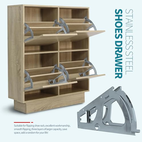 1 Layers Shoe Cabinet Hinges Flip Frames, Grey, 1 Pair - color: Gray, size: 1 Layers