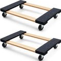 Simpli-Magic 79545 30 in. x 18 in. Hardwood Furniture Moving Dolly 1,320 lbs. Capacity – 4 Swivel Wheels Heavy-Duty Furniture Dollies, 2 Pack