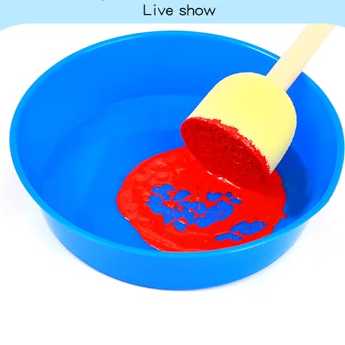 8Pcs Colorful Plastic Round Paint Palettes Tray Color Mixing Plates Paint Pallets Dish Bowl for Art Painting and Crafts Projects, 4 Colors
