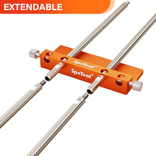 SpeTool Drill Fence for S04001& S04003 Portable Drill Guide, All-aluminum Made Edge Cutting Guide for Drilling Row Holes