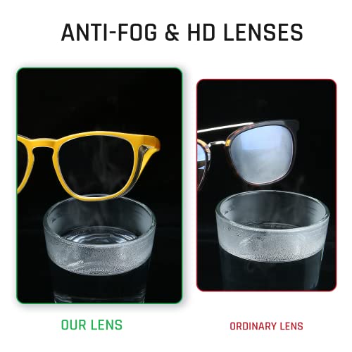 Stylish Safety Glasses, Clear Anti-Fog Anti-Scratch Protective Glasses For Men And Women - color: Lemon Yellow
