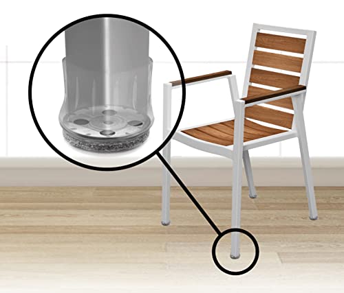 Slipstick GorillaFelt Chair Leg Floor Protectors for Hardwood Floors, Clear Sleeve Felt Pads for Furniture That Stay On, Fits Round & Square Legs, Includes 8 Premium Transparent Chair Socks, CB184 - size: 7/8 Inch - 1-1/8 Inch Sleeve 8 Pack