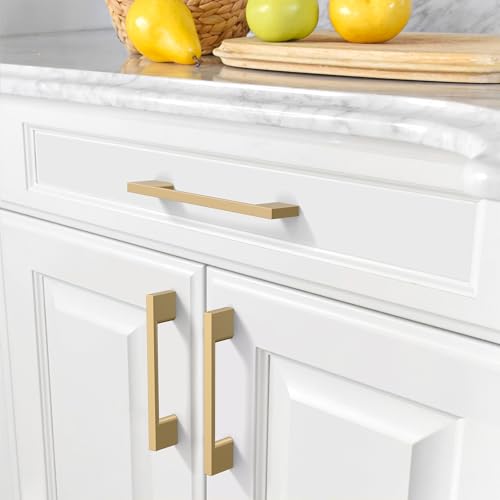 Amerdeco 10 Pack Champagne Bronze Cabinet Pulls 5 Inch(128MM) Hole Centers Kitchen Cabinet Handles Cabinet Hardware Kitchen Handles for Cabinets Cupboard Handles Drawer Pulls ZH0060 - color: Champagne Bronze, size: 5"/128mm Hole Center, style: 10 Pack