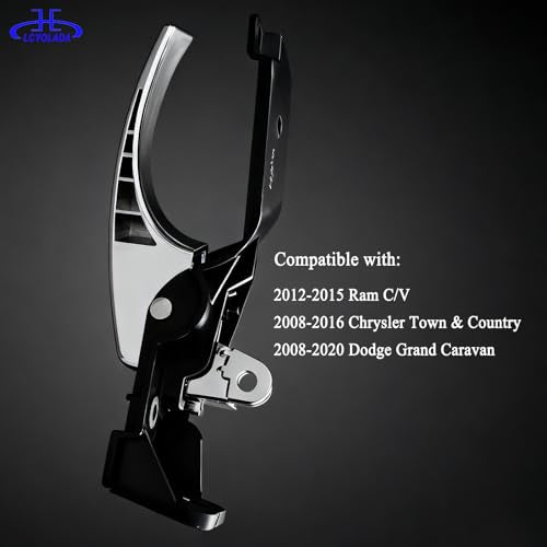 81625 Front Driver Side Interior Door Handle Compatible with Chrysler Town & Country 2008-2016,Dodge Grand Caravan 2008-2020,Chrome Lever - size: Front Left