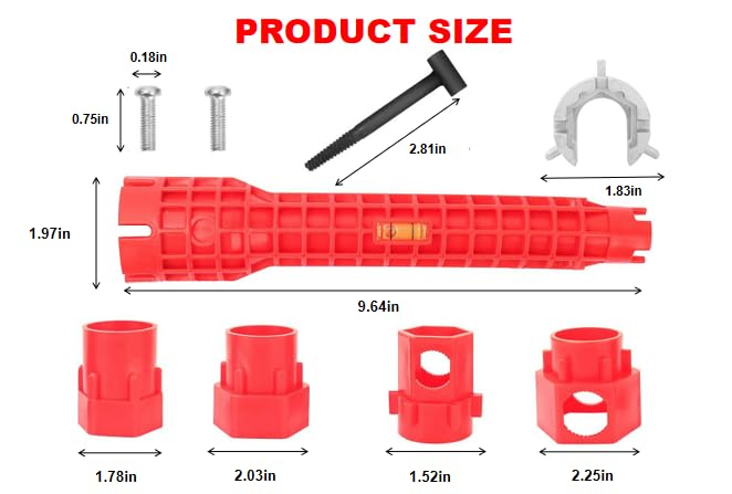 14-in-1 Faucet and Sink Wrench, Multi-functional Plumbing Installer Wrench