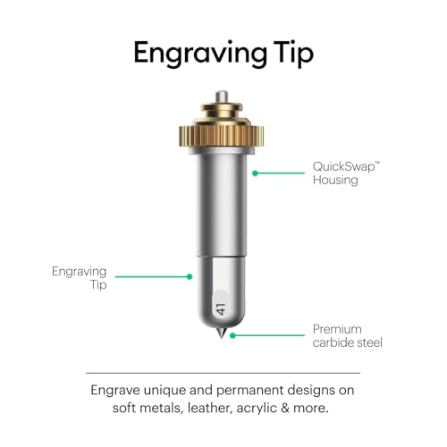 Cricut Engraving Tip + QuickSwap Housing, Silver