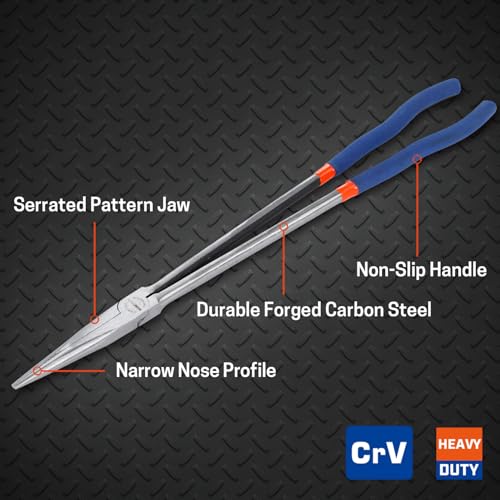 16'' Extra Long Needle Nose Pliers for Narrow and Limited Spaces - style: 16'' Straight