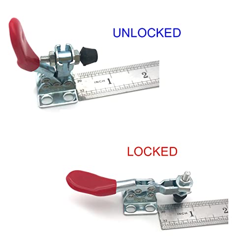 Quick Release Horizontal Toggle Clamp Hold Down Hand Tool Horizontal Heavy Duty Push Pull Toggle Clamp… (201-16 PACK) - style: 201-16 PACK
