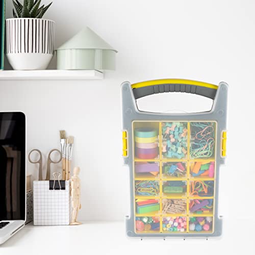 Stalwart Storage Organizer Tool Box Set, Yellow/Black, Set of 4