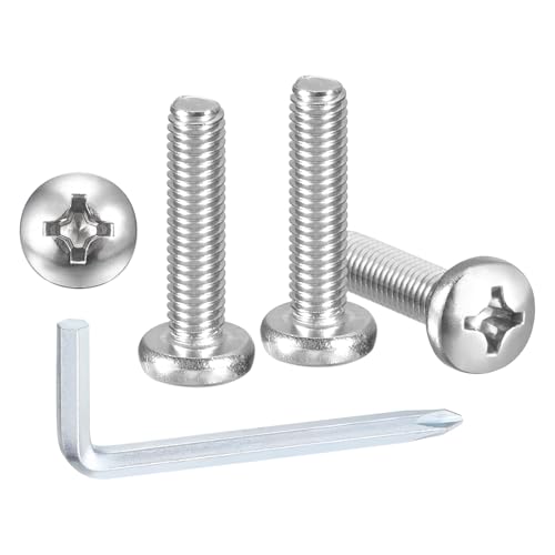 METALLIXITY Phillips Pan Head Bolt&Wrench Kit 1/4"-20x1-1/4 20Pcs - size: 1/4"-20x1-1/4"
