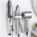 Tindbea Hair Dryer Holder Wall Mount Aluminum Alloy Hot Tools Organizer White - color: White
